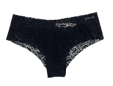 Victoria's Secret Pinke Damen-Panty mit flacher Spitze, Schwarz, im Sale